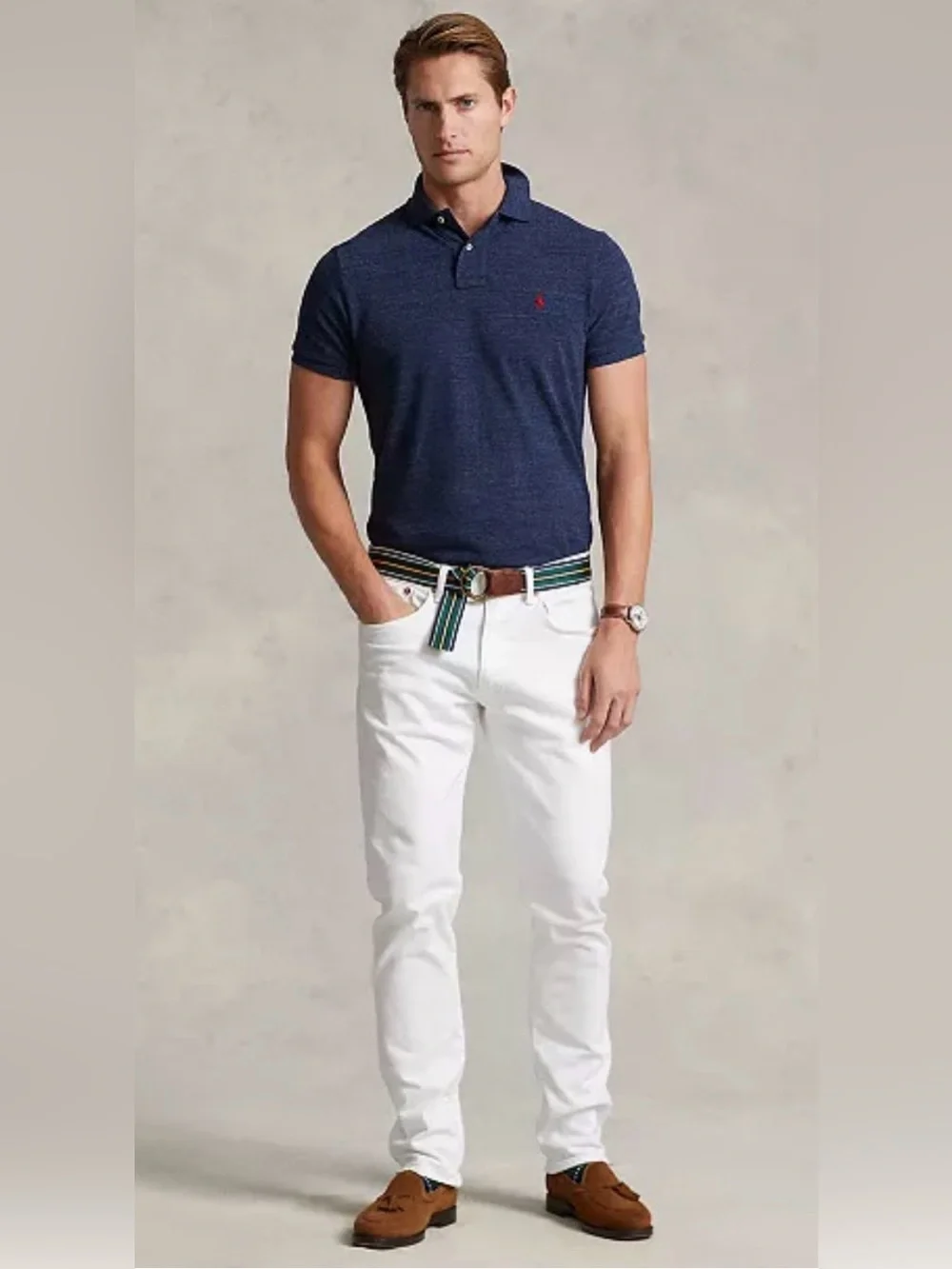 Ralph Lauren Navy Polo with Red Pony